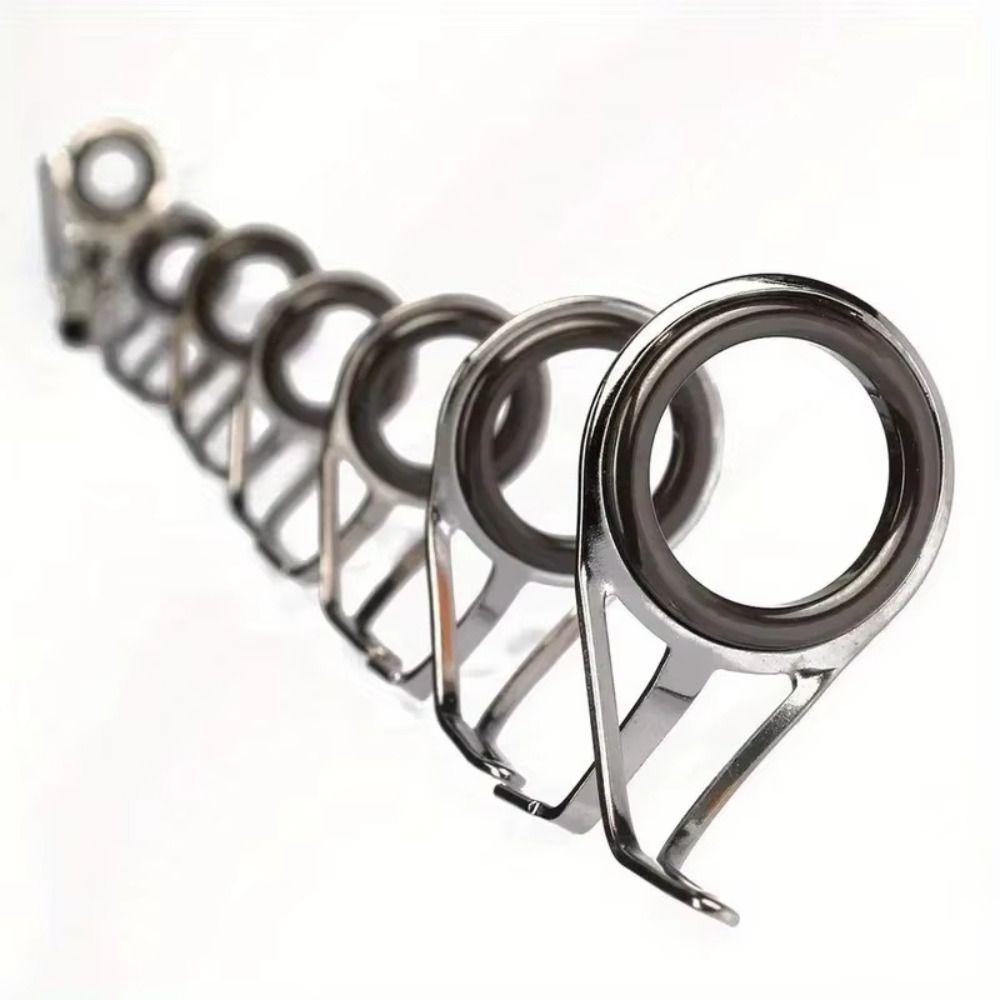 High Quality Stainless Steel Casting Fishing Rod Guide Ceramic DIY Fishing Pole Ring Stainless Steel Frame Fishing Accessories