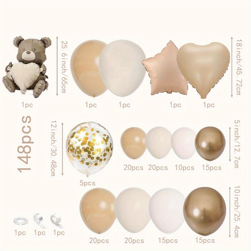 148pcs White Sand Balloon Arch Set Includes Suitable for Birthday Party Wedding Arrangements and Baptism Ceremony Decorations