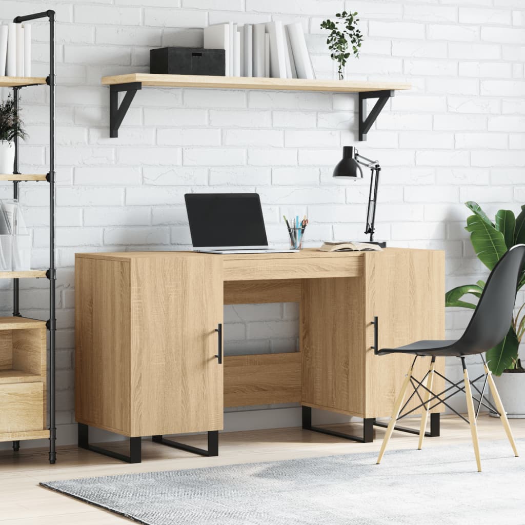 Writing Desk Sonoma Oak 140 x 50 x 75 cm Engineered Wood