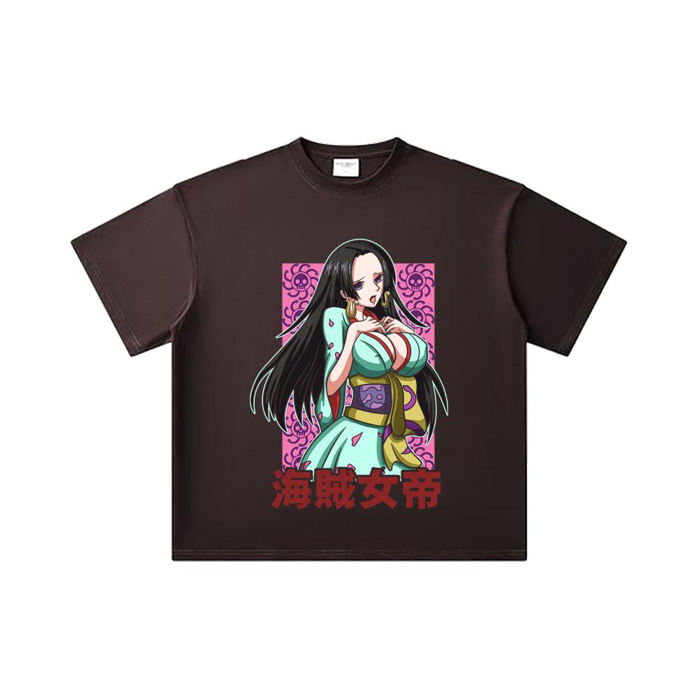 260 GSM Double Yarn 32 Count 100% Cotton One Piece V68 Boa Waifu Print Unisex Heavy Cotton T Shirt