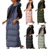 Płaszcz puchowy bez rękawów, odporny na zimno, jednolity kolor, jesienno-zimowa damska kurtka puchowa na zewnątrz