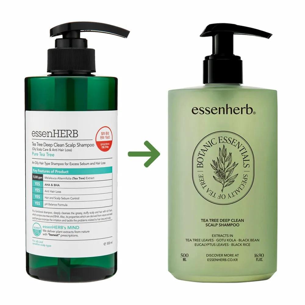 essenHERB Tea Tree Deep Clean Scalp Shampoo 500mL