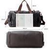 Top Quality Casual Travel Duffel PU Leather Men Large Capacity Travel Messenger Bag Tote Black Bag