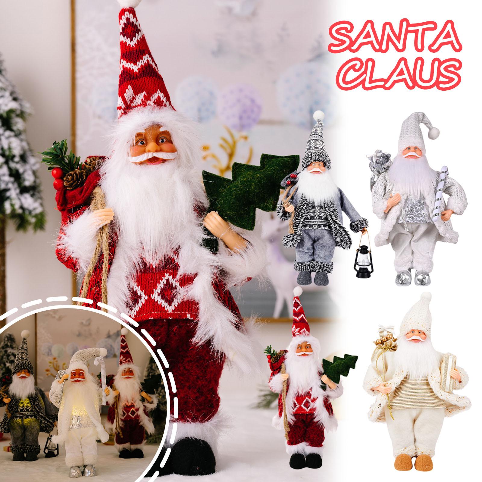 

Рождественская фигурка Санта-Клауса Рождественское украшение с огнями One Size