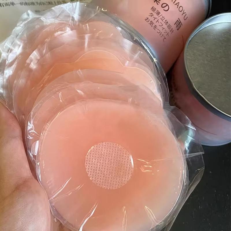 6Pcs Resuable Silicone Nipple Cover Liners Adhesive Breast Pads Invisible Chest Stickers for Women Sticky Bra Pads Accessories