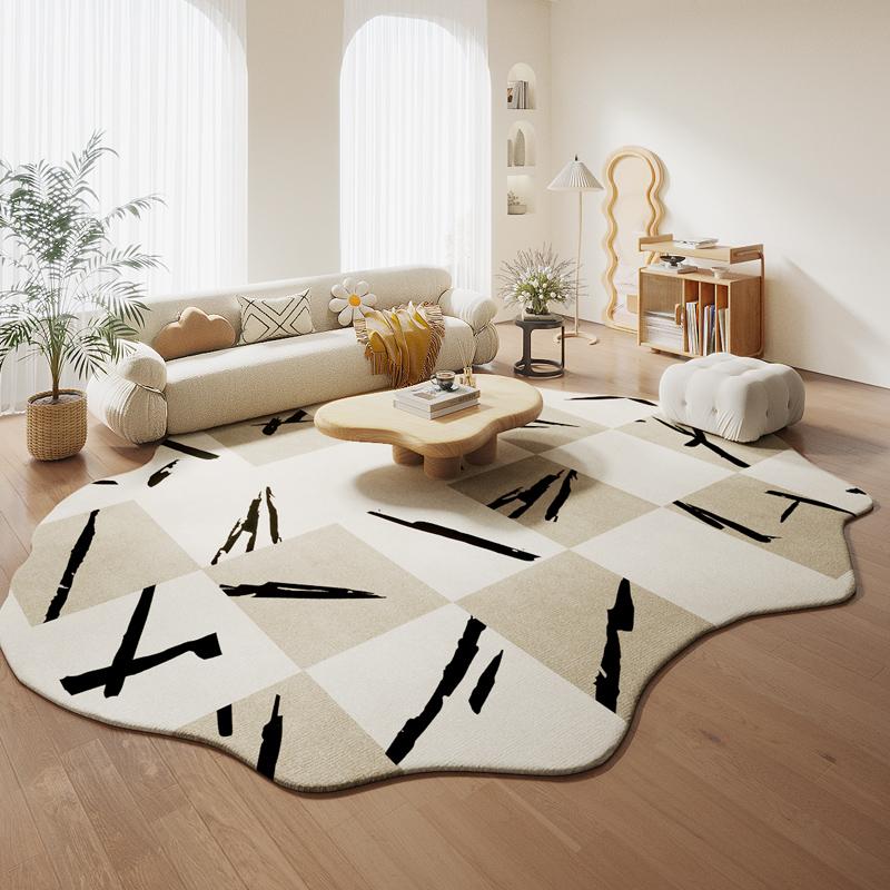 Luxury Embroidered Cashmere Sofa Rug For Living Room, Bedroom Side Table Large Size Warm Floor Mat For Home Decoration