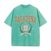 Summer Washed Cotton T-shirt with Fashionable Design and Printed Top Loose and Worn Round Neck Streetwear