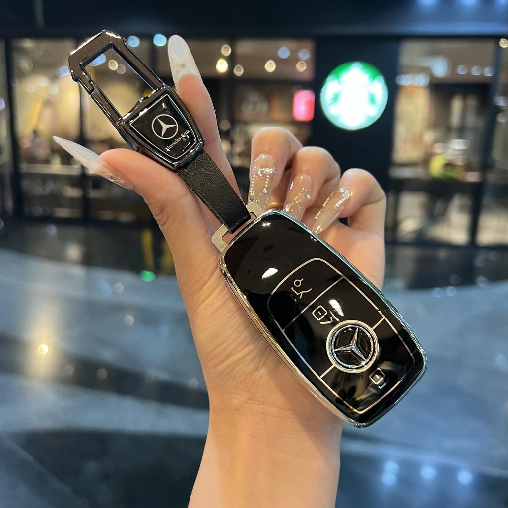 Car Key Case Cover Protection Shell for Mercedes Benz A C E S G Class GLC CLE CLA W177 W205 W213 W222 X167 AMG Accessories QU3