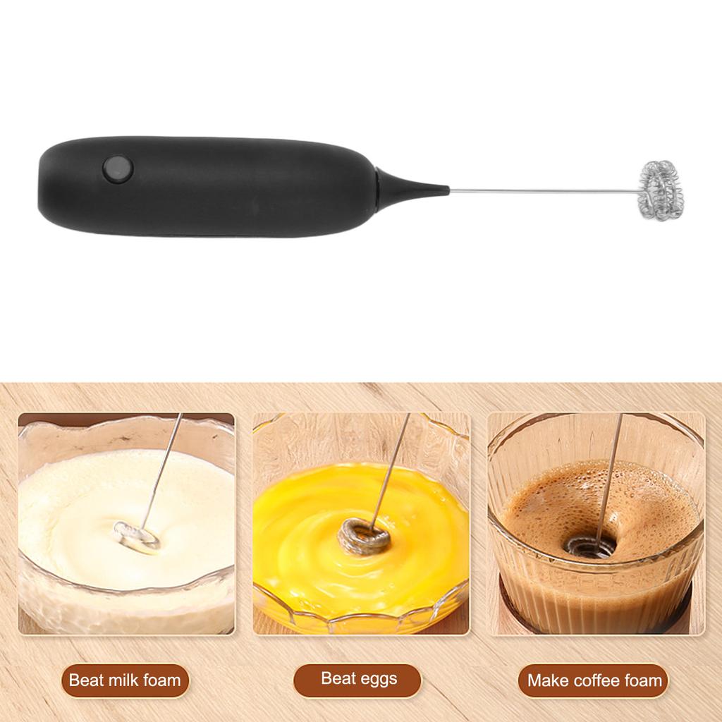Handheld Frother Strong Power Mute Low Noise 9500 RPM Battery Operated Foam Maker Baking Tool Cordless for Household Kitchen
