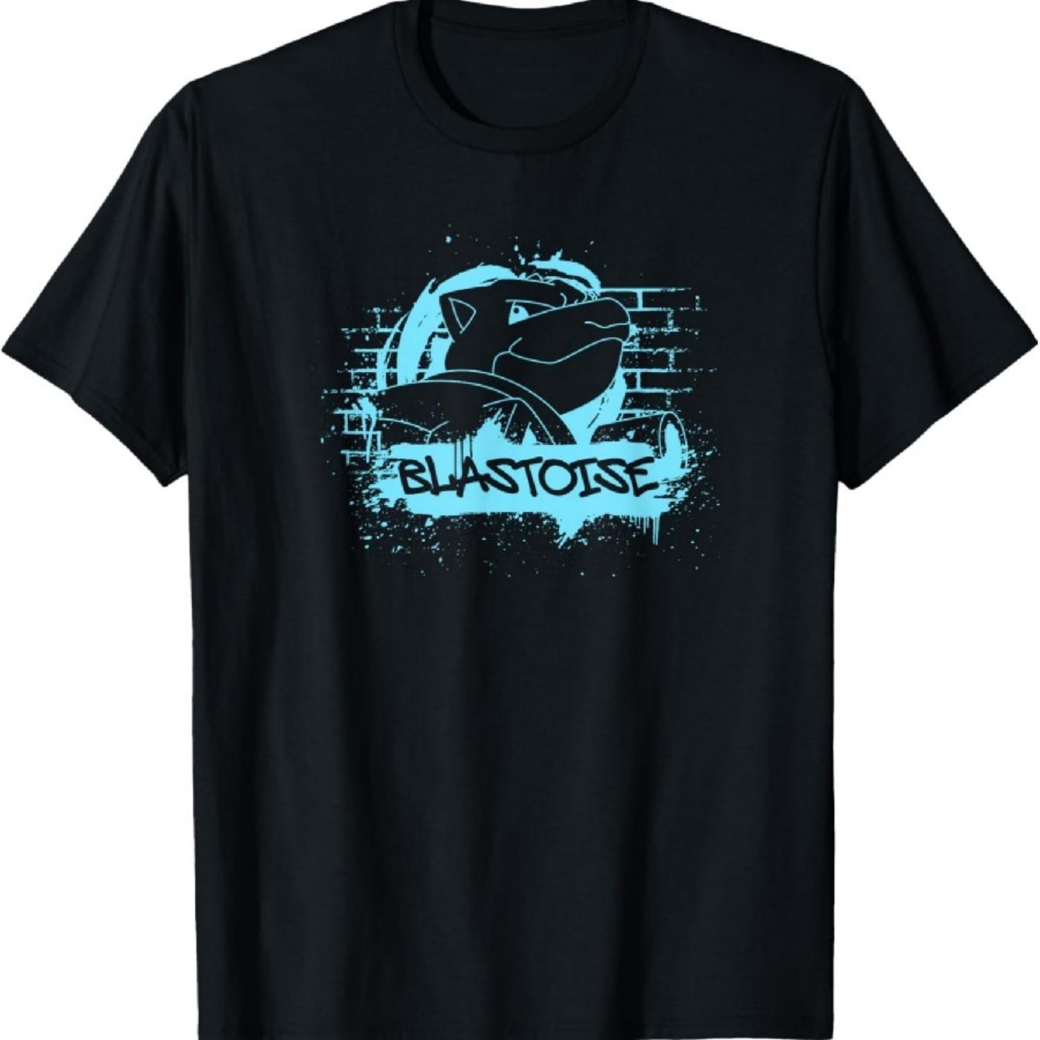 

Pokémon Blastoise Blue Street Art Graffiti Logo T-Shirt S