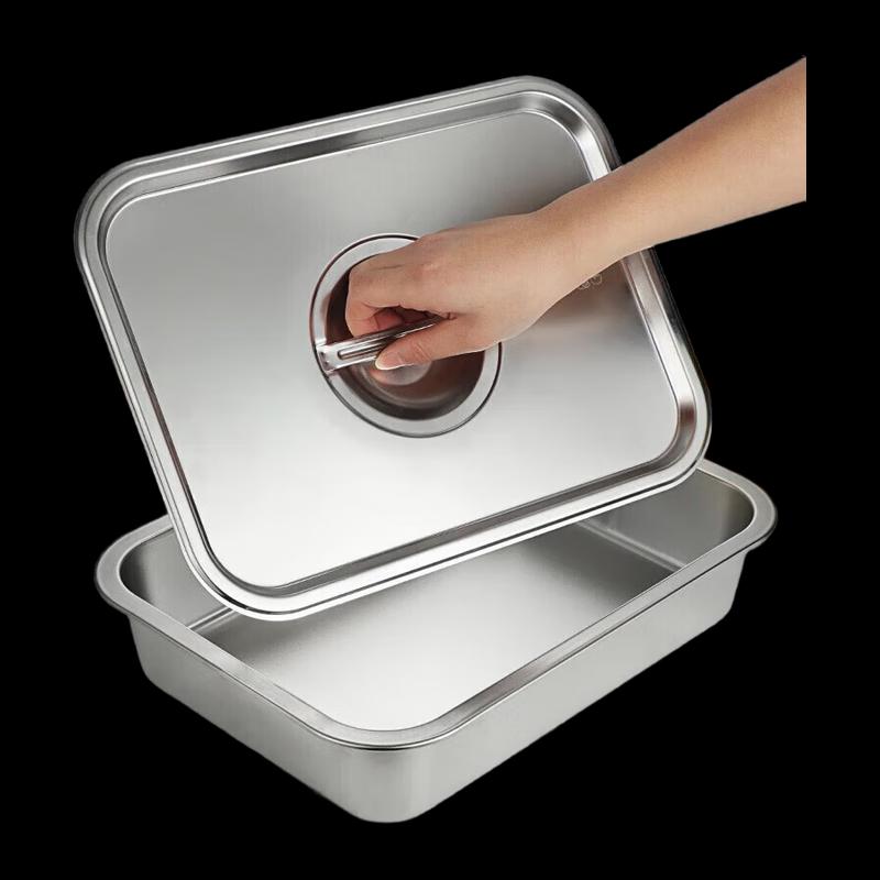 304 Stainless Steel Commercial Deep Food Pan with Lid