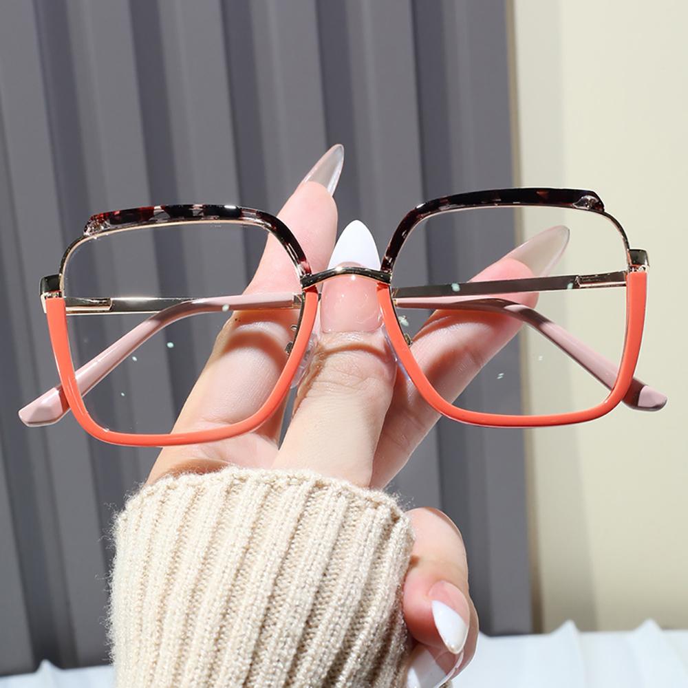 Square Glasses Frame Comfortable Computer Optical Eyewear Unisex Anti Blue Light Glasses Fashion Large Frame Eyewear For Travel