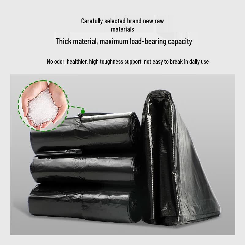 Deshangyuan Flat-Mouth Black Garbage Bags