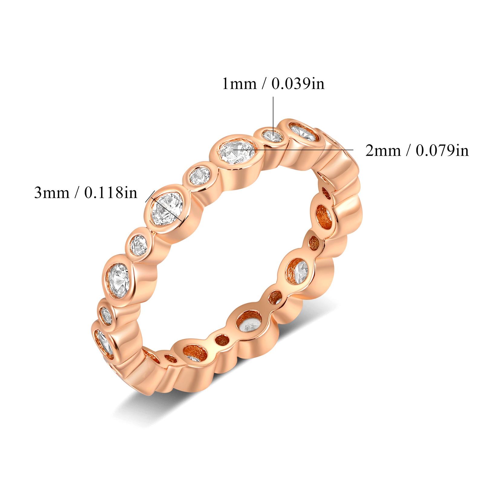 

A new copper inlaid zircon fashion design round ring women s design fashion versatile 10