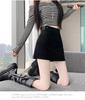 Plus-size Coffee Deer Suede High Waist A-line Mini Skirt for Women - Spring/Autumn, Anti-exposure, Slimming, Hip-hugging Fit