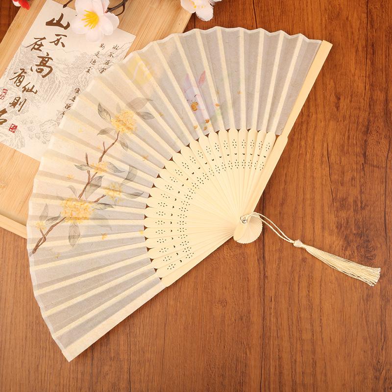 Manual Fan Wedding Motives Ancient Costume Chinese Style Foldable Hand Fans  Hand Fans Wood Foldable Hand Fan