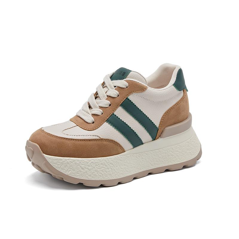 8628 Small Sports Shoes Women's 2025 Autumn New Thick-soled Non-slip Inner Height-increasing Forrest Gump Shoes Outdoor White Shoes