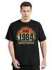 Vintage December 1984 Birthday T-Shirtunisex Clothing Oversized Tshirt O-neck Fashion Retro T Shirt Born In 1984 New Casual Tops