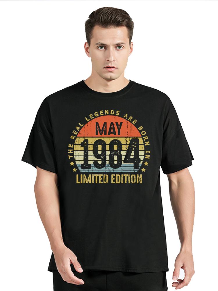 Vintage December 1984 Birthday T-Shirtunisex Clothing Oversized Tshirt O-neck Fashion Retro T Shirt Born In 1984 New Casual Tops