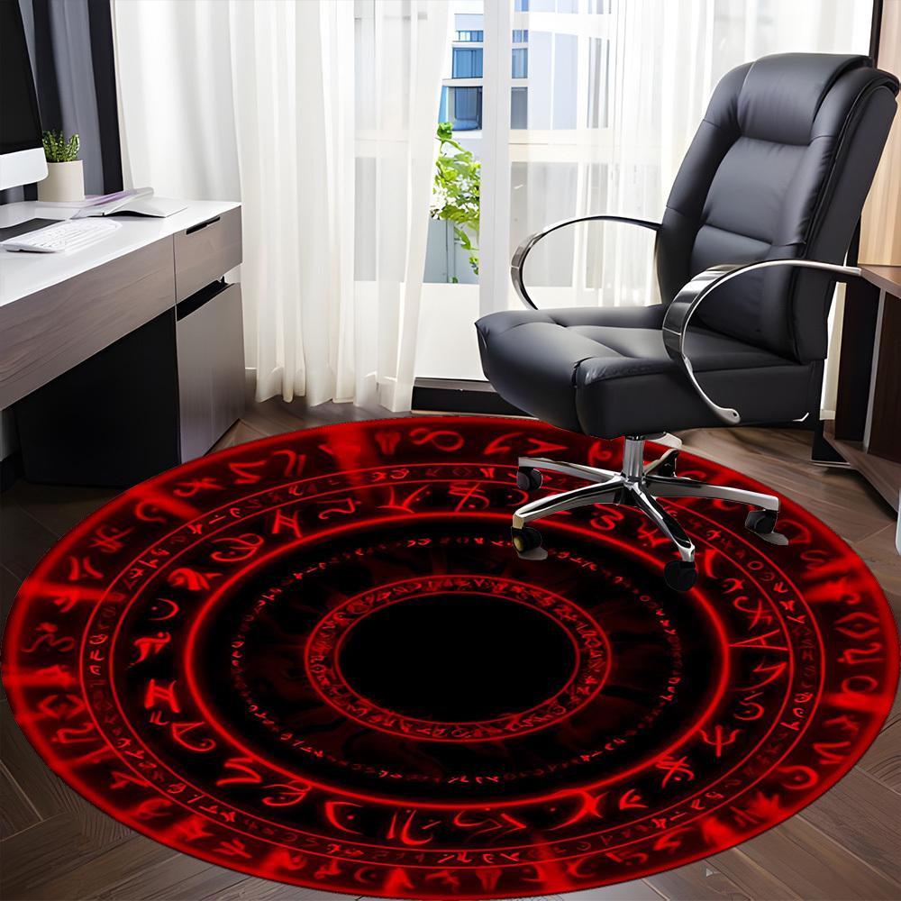 1PC Enchanted Circle Chair Carpet for Office, Indoor Non-Slip Washable Carpet, Soft Comfortable Mat For Office Room Yy250930294