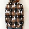 Women's Casual Long Sleeve Neck Christmas Print Top