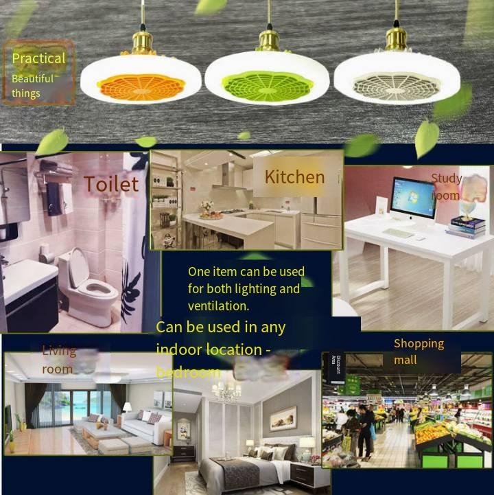 30W Ceiling Fan with Integrated Lights Remote Control Ceiling Lighting Fan Lamp Bedroom Living Room Switch Control Home Lamps