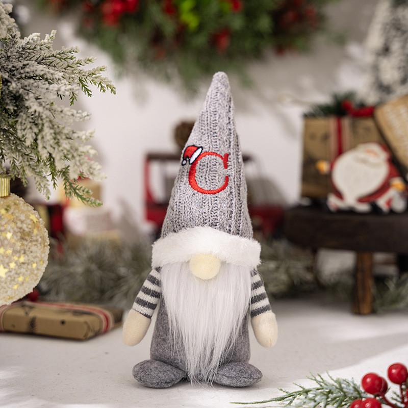 Adorable Christmas Gnome Figurine With Knitted Hat Perfect For Festive Decor