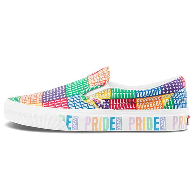 

Кроссовки унисекс без шнуровки Vans Classic Slip-On Pride, разноцветные, ярко-белые VN0A33TB3WJ