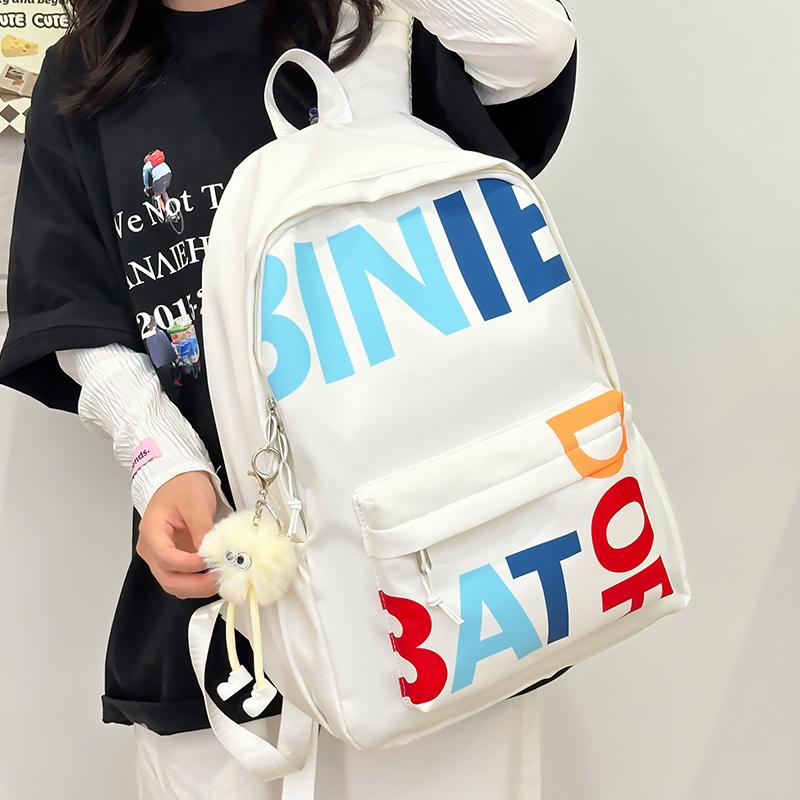 Студенческий школьный рюкзак с буквенным принтом — фото 6