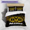 3pcs Duvet Cover Set (1*Duvet Cover + 2*Pillowcase, Without Core), Custom Name Borussia Dortmund Pattern Bedding Set, Home Bedroom Decor Gift