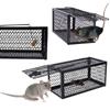 Armadilha para ratos inteligente com autotravamento, rede de ferro firme e segura, coletor de ratos doméstico, metal, reutilizável, humana, para ambientes internos e externos, gaiola para ratos