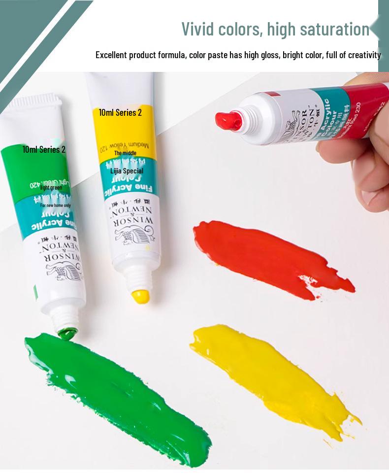 Winsor & Newton 12-Color Waterproof Acrylic Paint Set for DIY Stone, Textile & Wall Painting