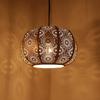 'Moroccan Grandeur' Hand-Etched Iron Wall Pendant Light for Living Room & Ceiling Hanging Lights (Without Bulb) (8 Inch, Matte Finish)