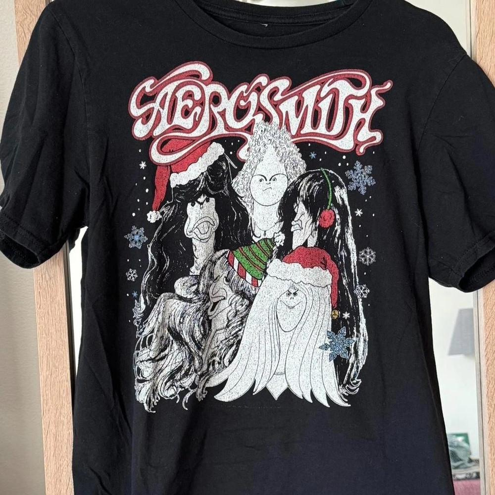 AEROSMITH Band Merry Christmas Shirt Unisex Concert S5XL R125 Unisex T-Shirt Graphic Tee XL