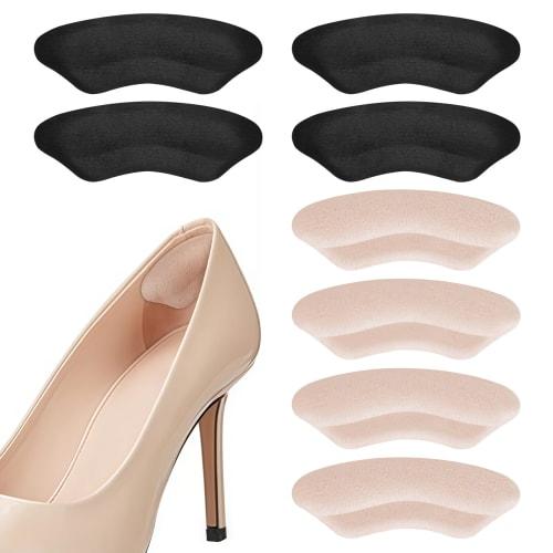 ENLUNTRA Heel Pads for Blisters, Heel Protection with Adhesive, Cushioned, Anti-Slip, Prevents High Heels from Slipping, Adjustable Size, Unisex, Blac