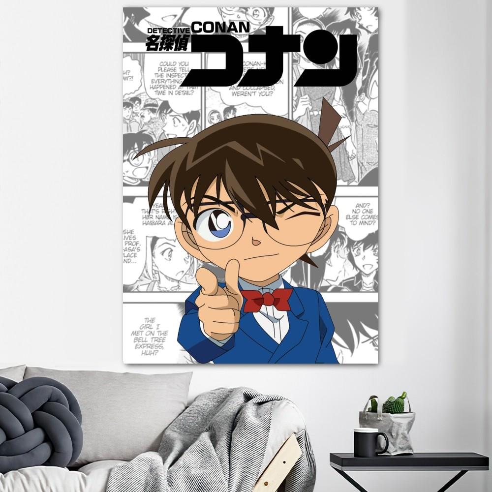 Detective Conan Anime Poster Prints Wall Decals Sticker Pictures Living Room Home Decoration