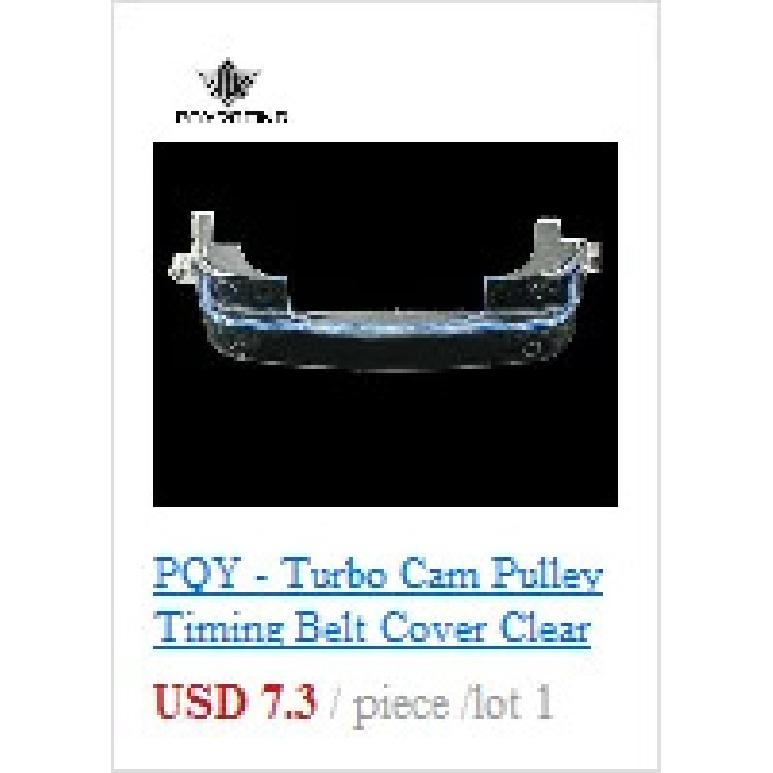 Clear Cam Gear Cover Timing Belt Cover Turbo Cam Pulley For Honda 96-00 EK With PQY Sticker PQY6337