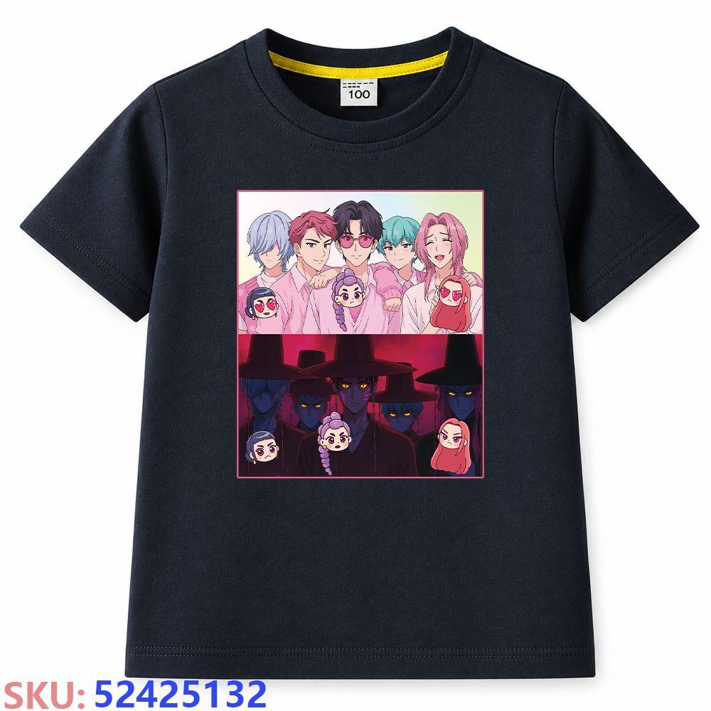 KPop Demon Hunters Children's Cartoon Print T-shirt