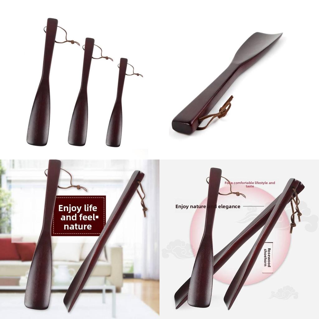 Classic Wooden Shoe Puller With Extended Handle For Easy Shoe Wear