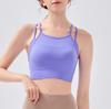 Brassière de sport à bretelles spaghetti transfrontalière: Gilet de course antichoc et respirant