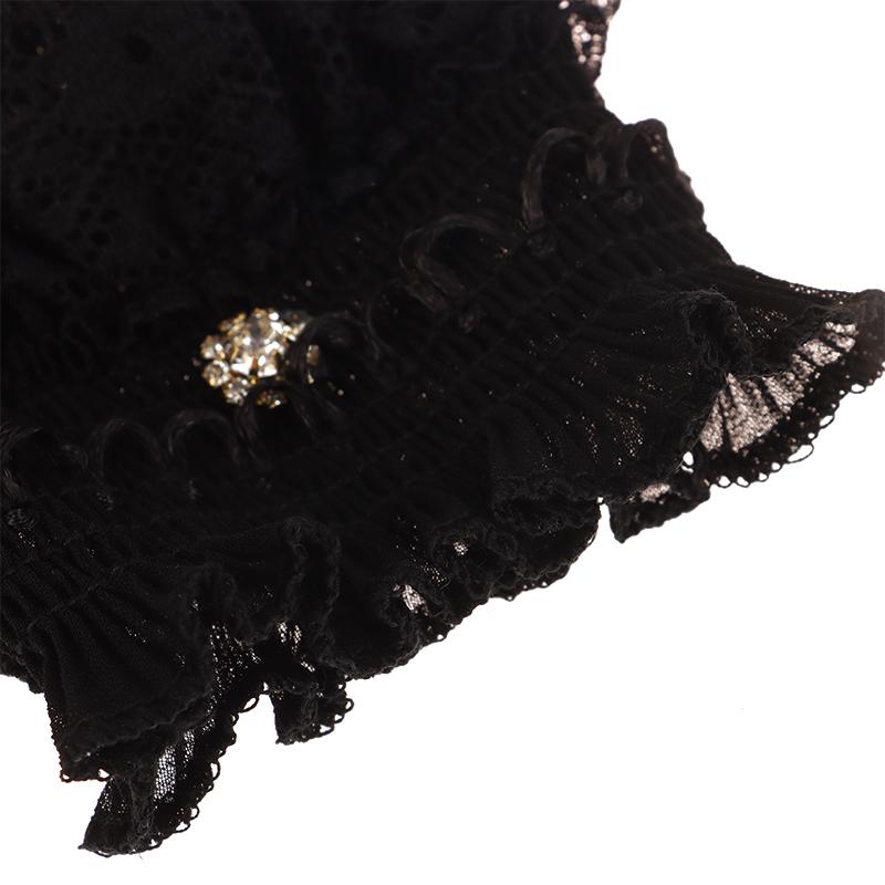 1Pair Nail Po Glove Nail Art Lace Fake Pleated Cuff Manicure Props