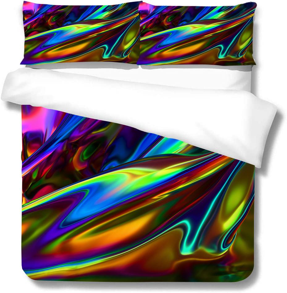 

Полиэстеровый пододеяльник с цифровой печатью, наволочка, набор из двух или трех предметов, цветной узор A pair of pillowcases 50 * 90