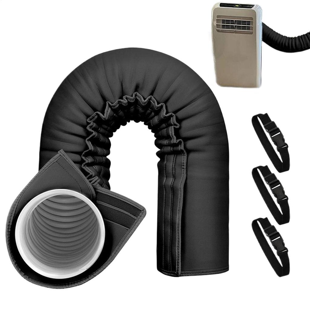 Air Conditioner Insulated Cover AC Insulated Hose Cover Wrap Portable Reusable Waterproof Sleeve Hoses Duct Vent Cover
