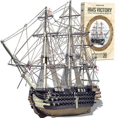 Piececool 3D Puzzle Metal Victory Royal Navy 104 Gun 1st Class Ship of the Line Metallic Nano Puzzle 3D Puzzle Assembly Required No Glue Required 4