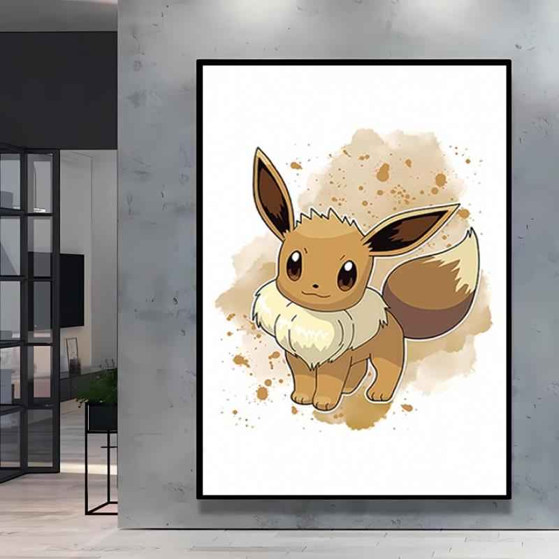 Canvas Art Watercolor Themed Walls Painting Pokemon Snorlax Comics Pictures Modern Home Waterproof Children Room Decor Gifts