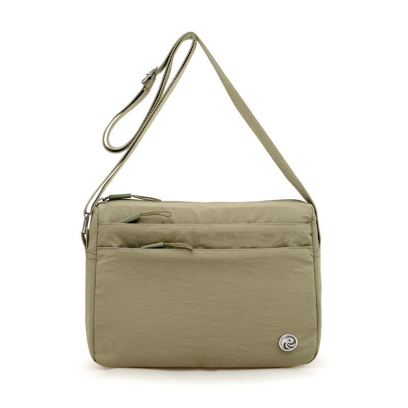 Borsa a tracolla da donna in nylon con più scomparti per l'uso quotidiano