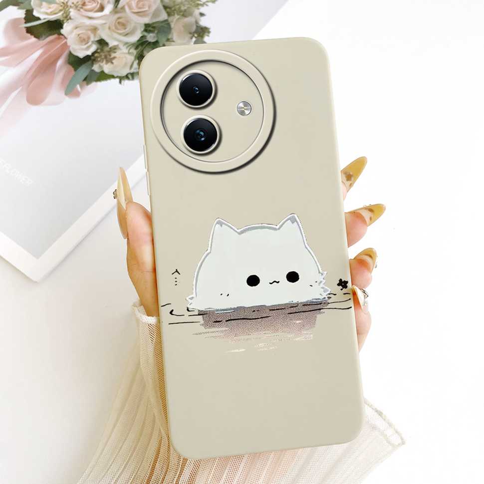 For itel S24 4G Case Loverly Cartoon Cat Soft Silicone Cover For ITEL S24 4G S667LN Shockproof Phone Cases Fundas