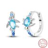 Pendientes de Plata de Ley 925 para Mujer con Diseño de Mariquita, Mariposa, Libélula y Flor de Iris Adecuados para Bodas y Fiestas Joyería Exquisita