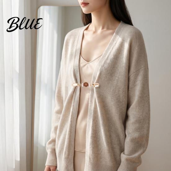 Clothing Fashion Clips Vintage Sweater for Women Girls, Retro Faux Pearl/Floral Cardigan Clips, Elegant Collar Dress Waist Alteration Clip Dresses