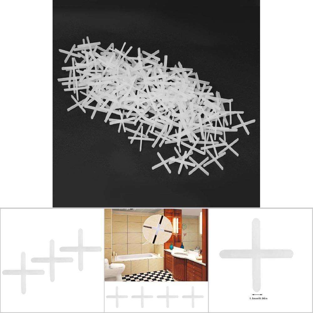 2500pcs Reusable Tile Leveling Clips 1mm 1.5mm 1/16 Inch Cross Tile Spacers  Floor Leveling